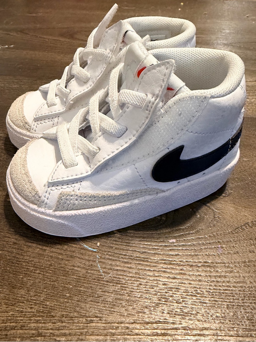 Nike Kids' White and Black High-Top Sneakers